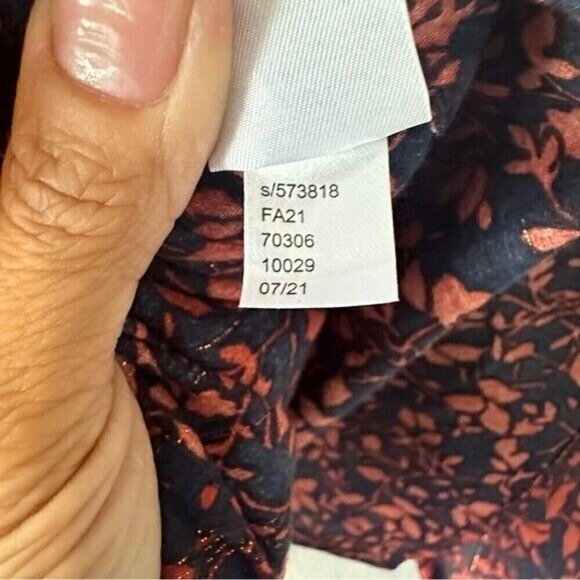 Loft Shimmer Floral Blouse Women’s Size Small - Picture 10 of 10